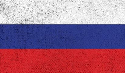 Russia grunge flag. Vector grunge illustration