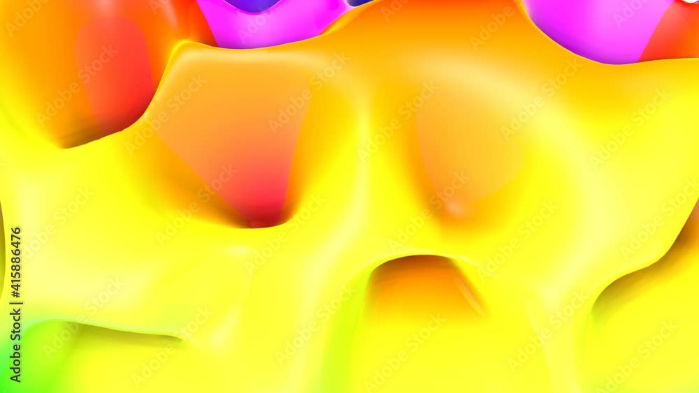 Aufkleber three-dimensional smooth multi-colored deforming figure. abstract animation. 3d render
