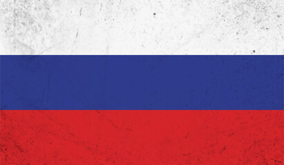 Russia grunge flag. Vector grunge illustration