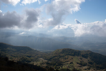 clouds over the mountains
