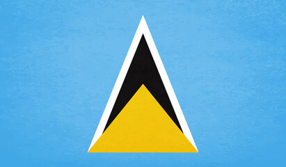 Saint Lucia grunge flag. Vector illustration.