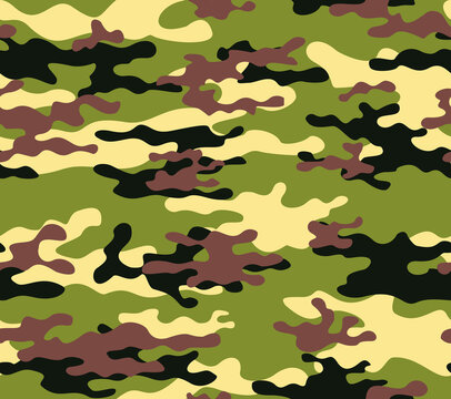 Green vector military camouflage, modern army print. Ornament