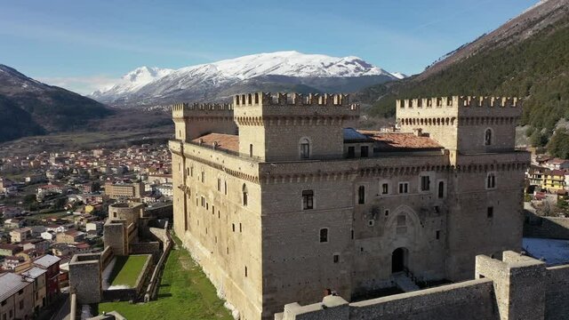 the castle of Celano. Aerial shot with drone

Celano, Italy - one of the most picturesque villages in the Apennines, Celano is surmounted by the marvelous 14th-century Piccolomini Castle