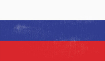 Russia grunge flag. Vector grunge illustration