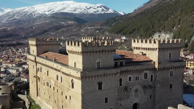 the castle of Celano. Aerial shot with drone

Celano, Italy - one of the most picturesque villages in the Apennines, Celano is surmounted by the marvelous 14th-century Piccolomini Castle