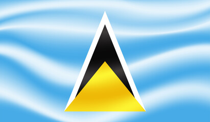 Saint Lucia grunge flag. Vector illustration.