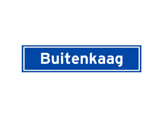Buitenkaag isolated Dutch place name sign. City sign from the Netherlands.