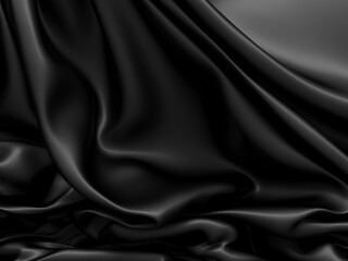 Obraz premium Abstract background luxury cloth. Smooth elegant black silk or satin