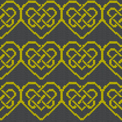 Knitted ornamental seamless pattern