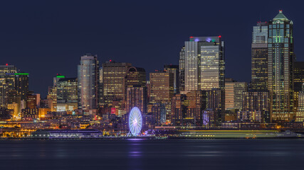 Futurism - Futuristic Seattle Seascape, Landscape, Cityscape from West Seattle