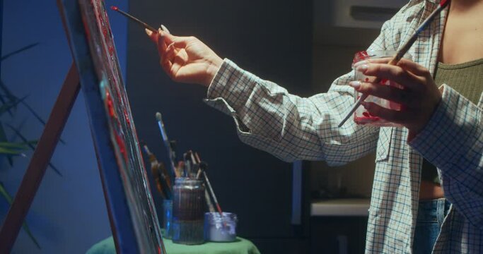 Female artistworking in studio