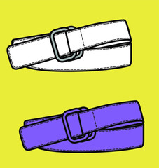 BELT, fashion flat sketch vector