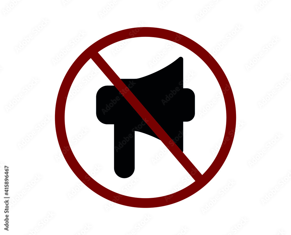 Poster no megaphone vector icon. editable stroke. linear symbol for use on web design and mobile apps, logo