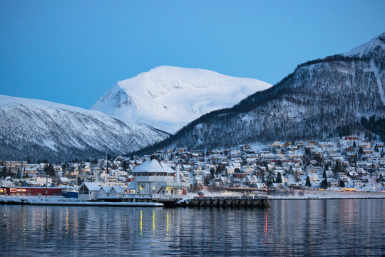 view of the harbour of Troms&oslash;