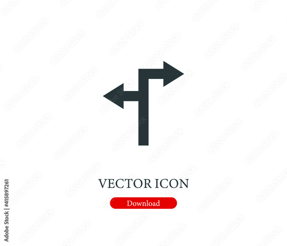 Poster two arrows vector icon. editable stroke. linear symbol for use on web design and mobile apps, logo. 