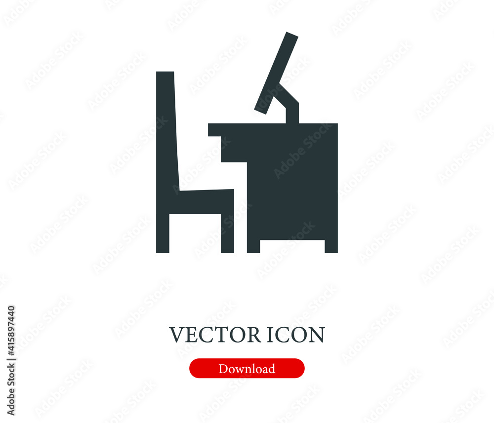 Poster workspace vector icon. editable stroke. linear symbol for use on web design and mobile apps, logo. s