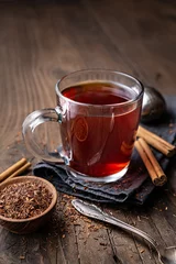 Fotobehang Vers gemaakte Rooibos thee vol antioxidanten © Marcus Z-pics