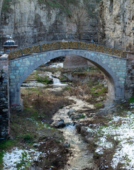 Tbilisi, Georgia. Lovers' bridge. Bridge with locks symbolizing eternal love. A tourist route.