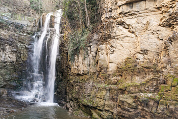 Georgia, Tbilisi. Waterfall in the city center.