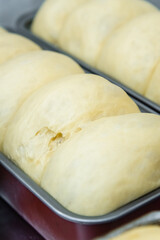 Craft bread on the table at the bakery. The concept of small industries and healthy food