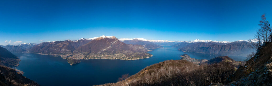 Landscape of Lake Como from Nuvolone mountain