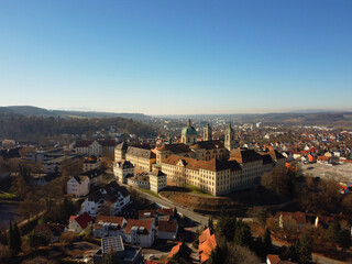 Weingarten, Deutschland: Panorama mit der Basilika im Zentrum