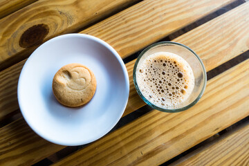 Indian tea and biscuits on a plate