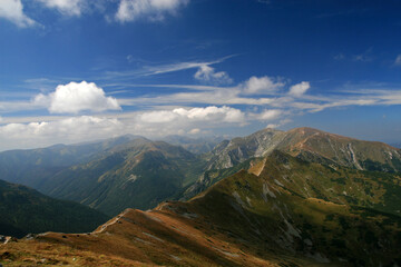 Obraz premium Czerwone Wierchy - Red Peaks, mountain range in Western Tatras, Poland 