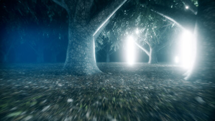 3d rendered illustration of Abstract Forest. High quality 3d illustration