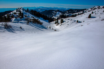 Fototapeta na wymiar snowy landscapes