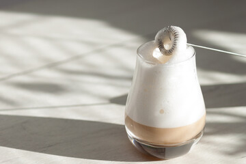 Milk foam maker. Mini blender, frothers for coffee, latte