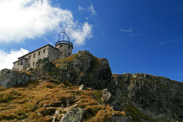 Fototapeta na wymiar Weather station on Kasprowy Wierch - Kasprowy Peak, Tatra Mountains, Poland