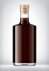 Transparent Glass Bottle on Background