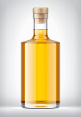 Transparent Glass Bottle on Background