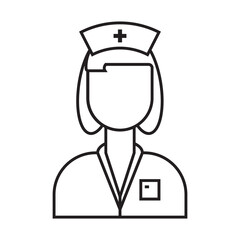 Doctor simple medicine icon in trendy line style isolated on white background for web applications and mobile concepts. Vector illustration