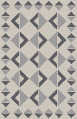 Carpet and bathmat Vintage Style Tribal design pattern with distressed texture and effect
