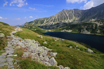 Landscape of Dolina Pieciu Stawow in Tatra Mountains, Poland