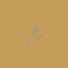 KO initial handwritten calligraphy, for monogram and logo