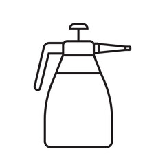 Garden spray bottle, simple gardening icon in trendy line style isolated on white background for web apps and mobile concept. Vector Illustration