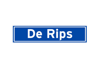 De Rips isolated Dutch place name sign. City sign from the Netherlands.