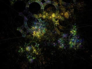 Imaginatory fractal background Image