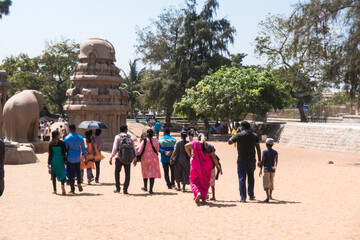 Mahabalipuram or Mamallapuram five rathas built in 7th Century