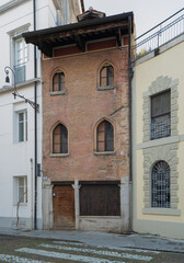  the exterior view of the oldest house in the city (built in 1300)