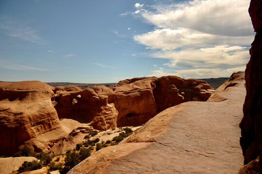 Beautiful shot of grand canyon mountains under a clear blue sky
