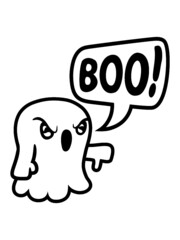 Ausbuhen Sprechblase Geist 