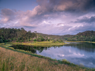 Lake with Morning Cloud Reflections