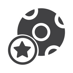 soccer ball star illlustration design. soccer ball star icon isolated on white background. ready use vector.