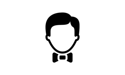 Wedding icon simple modern black and white 