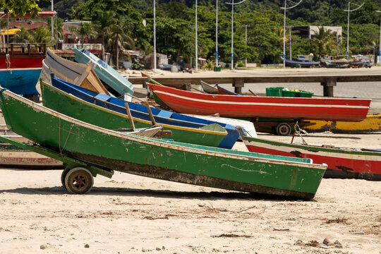 fishing boat on sand