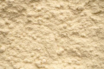 The texture of the flour for baking. Top view.